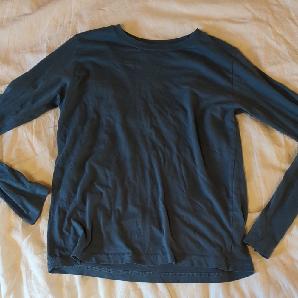 Pact Organic Slate Blue Long Sleeve Top